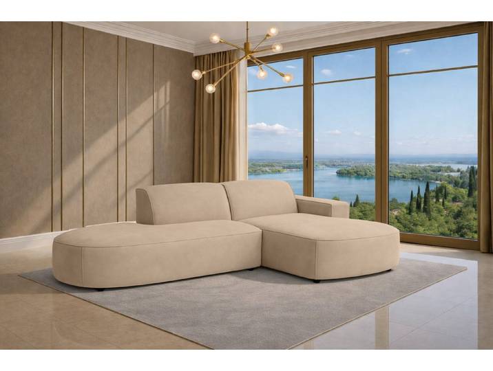 Kaiser Möbel Ecksofa Ecksofa Cursal Atelier – modern, rund und unverwechselbar elegant, Einzelsofa, L-Form, sanfte Rundungen, modernes Design, haustierfreundliche Stoffe
