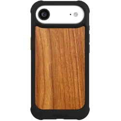 Nivocase Hülle für Apple iPhone Air Stossfeste Handyhülle NIVOmax Case Schwarz Holz Holzoptik Lärche (Apple iPhone Air), Smartphone Hülle, Schwarz