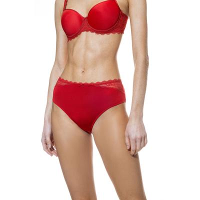 Panty MEY "AMOROUS", Damen, Gr. 38, Spitze, rot (rubin), Spitze, Obermaterial: 87% Polyamid, 13% Elasthan, körpernah, Unterhosen Panty, Taillensitz, Spitze, kleine Zierschleife vorn