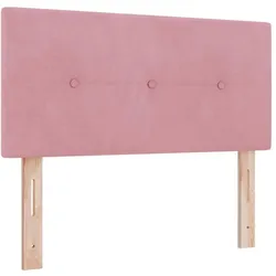 vidaXL, Boxspringbett, Boxspringbett mit Matratze & LED Rosa 100x200 cm Samt (100 x 200 cm)