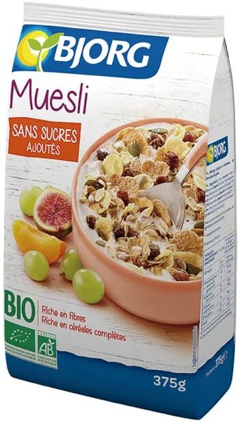 Bjorg Muesli Frutas Sem Açúcar Adicionado Bio 375g