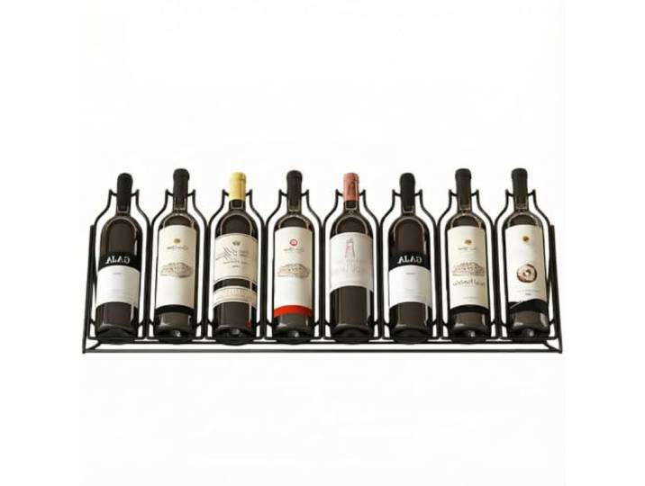 Freistehender Weinflaschenhalter Aus Metall Kompaktes Weinregal Für Tisch Und Küchenarbeitsplatte Flaschen Organizer Für Zuhause Hausbar Dekoratives Wein Display Für Esstisch Und Lagerung(Black-80cm)