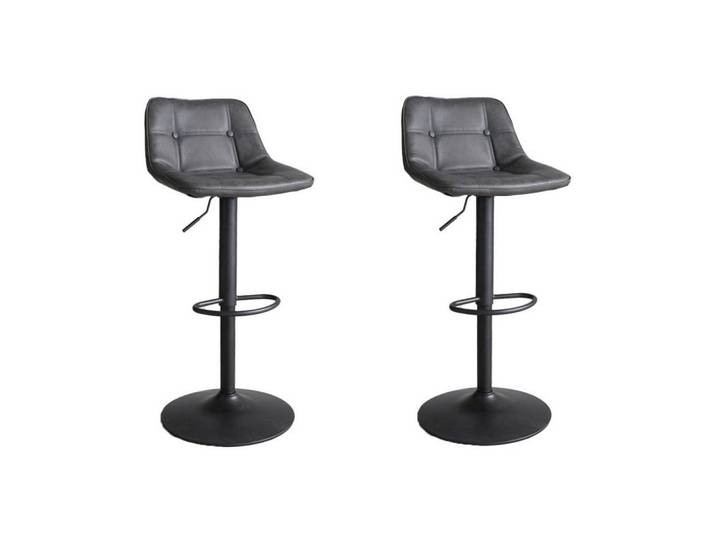 Mid.you Barhocker-Set, Anthrazit, 47x87x45 cm, Sitzfläche 360° drehbar, Esszimmer, Barmöbel, Barhocker