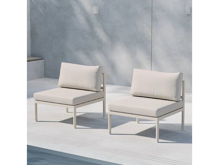 Loungesessel Copacabana 70 x 65 x 74cm Beige/Beige