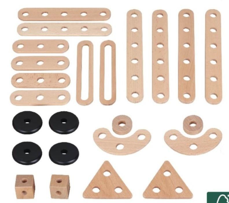 Mamamemo Houten constructieset 24-delig