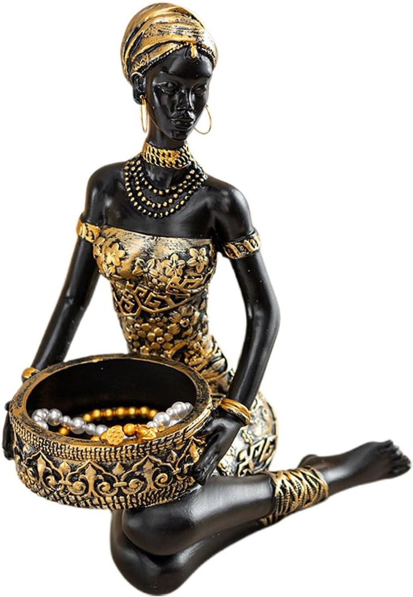 Decoratieve Figuur Opbergpot Zwart - Hoogte: 246 cm