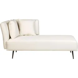 CHAISELONGUE cremeweiß linksseitig Riom