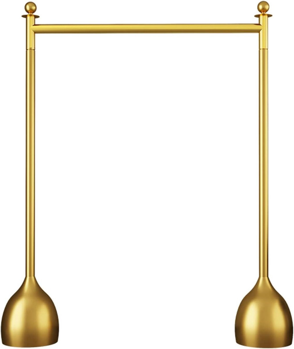 Merkloos Goud Kledingrek met Stevig Metalen Frame voor Winkelpresentatie