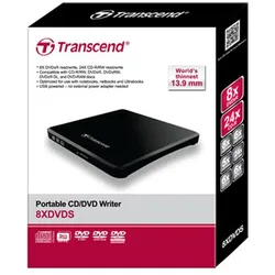 TRANSCEND TS8XDVDS-K SlimLine schwarz, USB 2.0 IN
