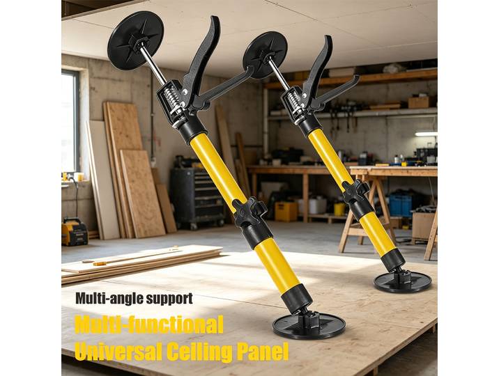 2 pièces – Tiges de support télescopiques en acier, antidérapantes, pour armoires et outils de construction de cloisons sèches, pour l'installation d'armoires murales