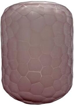 Bergamo Art Decorative Handmade Patterned Glass Vase - Light Pink/Amber