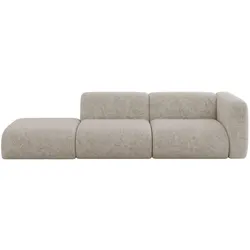 SOFA Ottomane Rechts MIRA-S3 296x89x70 Beige Velours