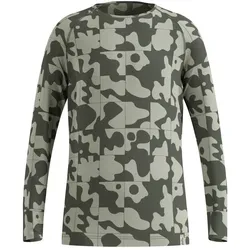Odlo, Funktionsshirt, Adventurer Active Warm Base-Layer-Shirt mit Print (80), Grau