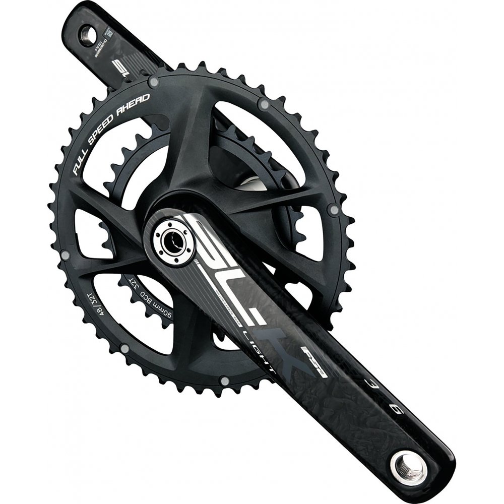 FSA Kurbelgarnitur SL-K Road Modular Supercompact 175 mm Schwarz/grau - leich....