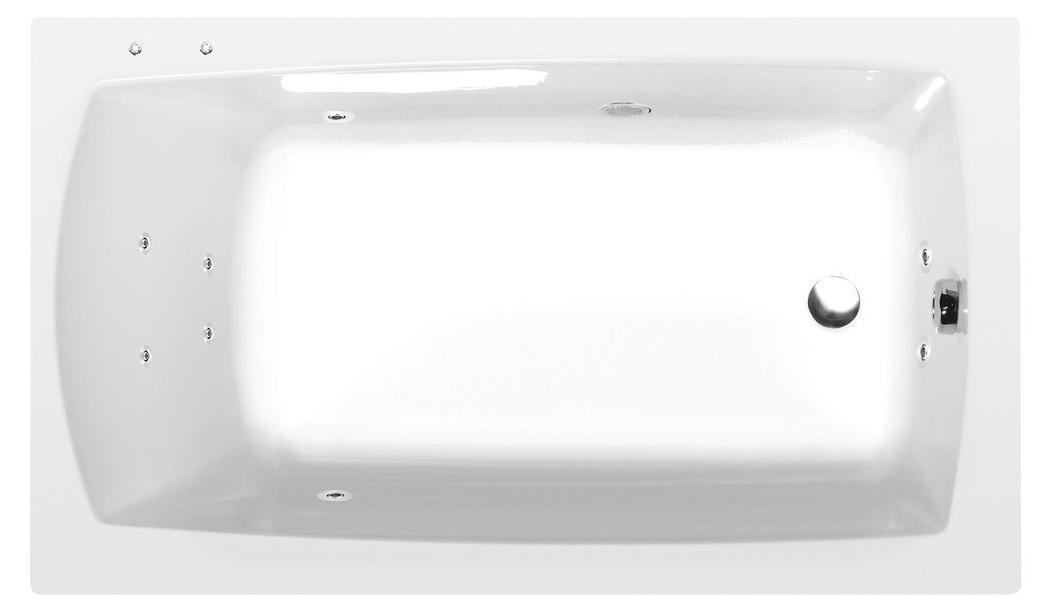 Polysan LILY Whirlpool-Badewanne, 130x70x39cm, Active Hydro, Chrom