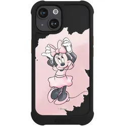 Nivocase Hülle für Apple iPhone 15 Stossfeste Handyhülle NIVOmax Case Schwarz Disney Motiv ohne Hintergrund (Apple iPhone 15), Smartphone Hülle, Schwarz