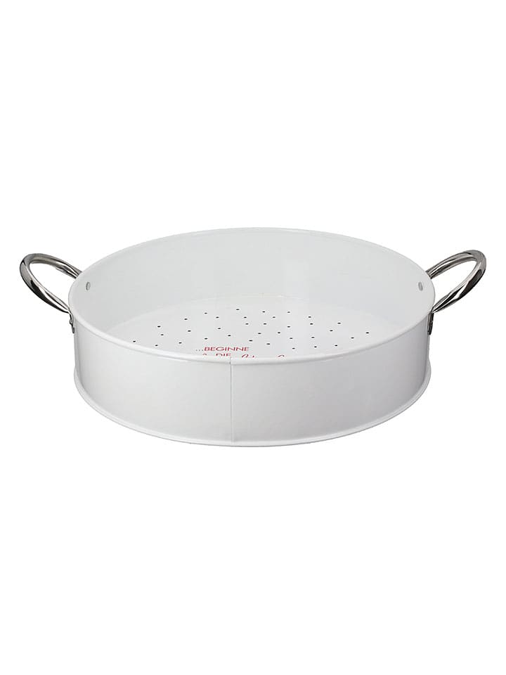 GILDE Tablett "Leichtigkeit" in Weiß - (H)10 x Ø 30 cm - onesize
