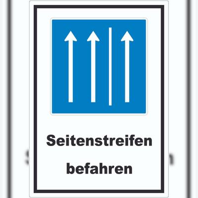 HB-Druck Aufkleber Seitenstreifen befahren A6 (105x148mm)