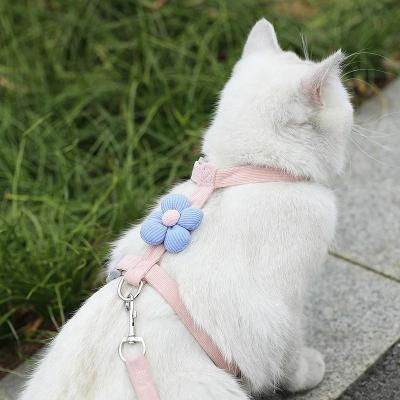 Uplifted Finds Pastel Flower Harness & Leash Set pink s