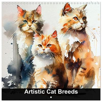 Artistic Cat Breeds (Wall Calendar 2026 12 × 12 Inch) CALVENDO 12 Month Wall Calendar