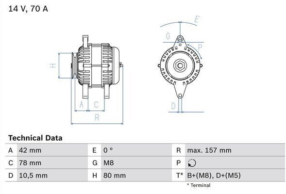 Bosch Lichtmaschine Generator 70A