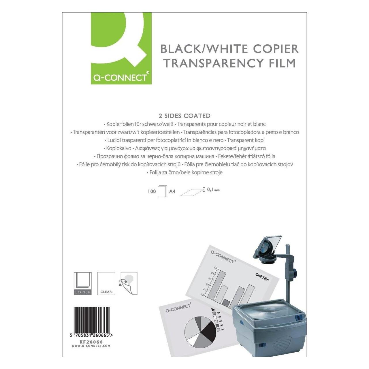 Q-Connect Transparentfolien für Kopierer (100 g/m², 100x) (KF26066)