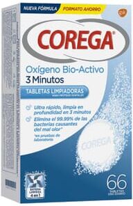 Corega OXÍGENO BIO-ACTIVO 3MIN FORMATO POUPANÇA 66 Comprimidos Efervescentes