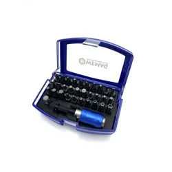 WEMAG Bit Set PH PZ Schlitz TX sechskant 1/4" Adapter Halter 32-teilig
