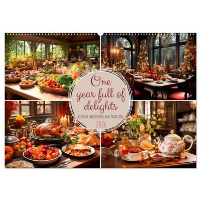 One year full of delights (Wall Calendar 2026 DIN A2 landscape), CALVENDO 12 Month Wall Calendar