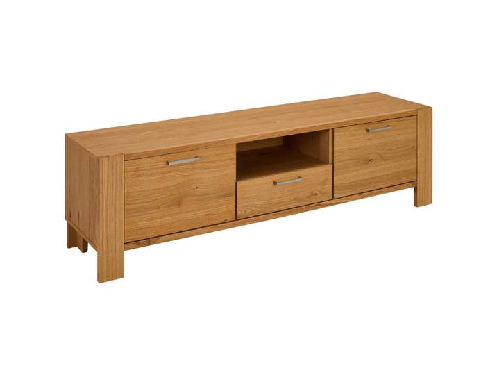 Mid.you Lowboard, Natur, Holz, Eiche, furniert, 1 Fächer, 1 Schublade(n) Schubladen, 43x47x171 cm, Holzmöbel, Kleinmöbel Holz, Holzkommoden, Lowboards Holz