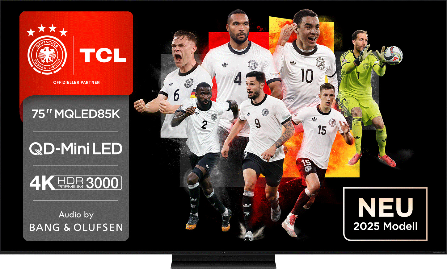 TCL 75MQLED85K, 190,5 cm (75"), 3840 x 2160 Pixel, 4K Ultra HD, QD-Mini LED, Smart-TV, Schwarz