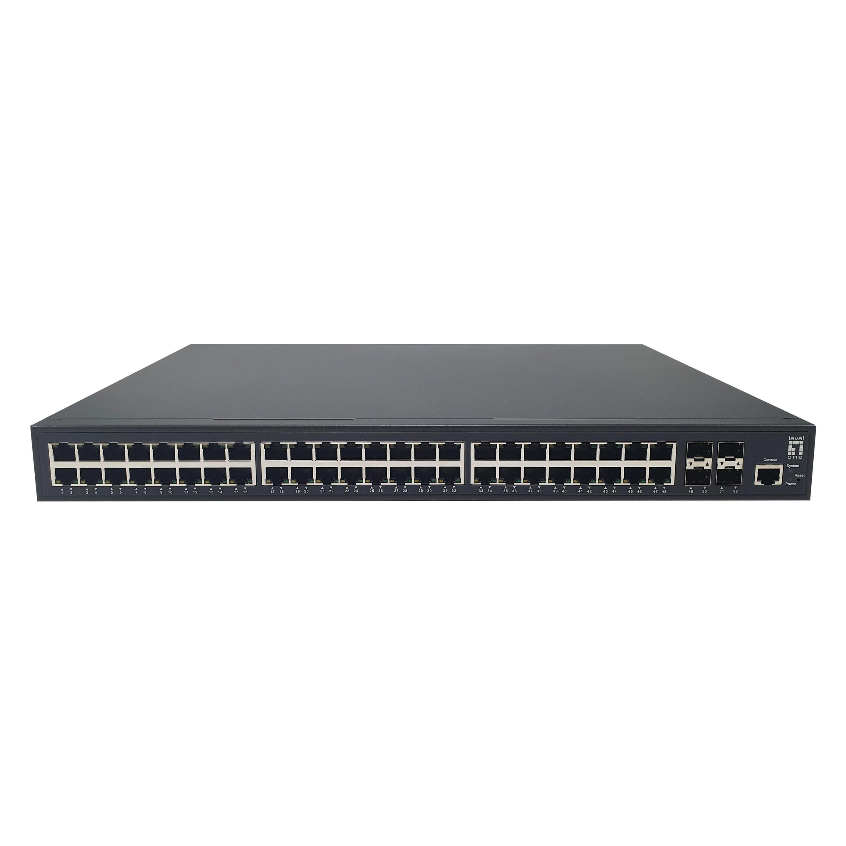 LevelOne Switch 48x GE GTP-5271DP 4x10GSFP+19" 48xPorts 400W (48 Ports) (GTP-5271DP)