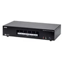 Aten CS1964 KVMP-Switch 4-fach, DisplayPort für 3 Displays 4K, USB 3.0, Audio, KVM Switch, Schwarz