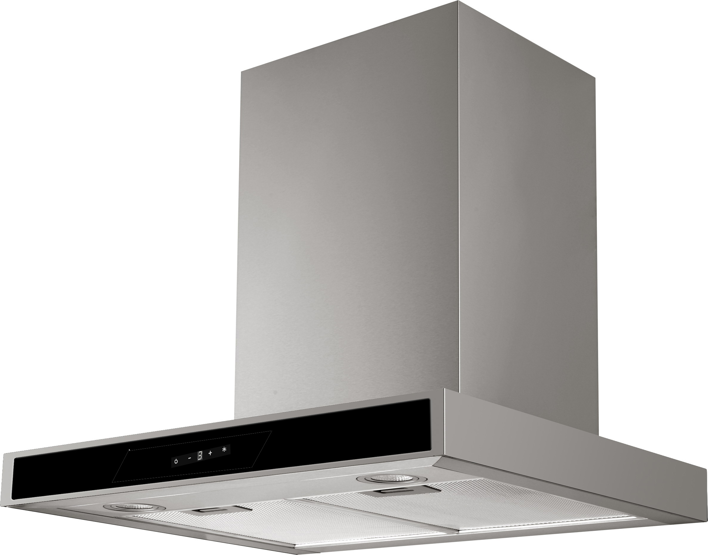 PKM Kaminabzugshaube 8060G Z - 60cm, Touch-Control, Edelstahl, Glasfront schwarz