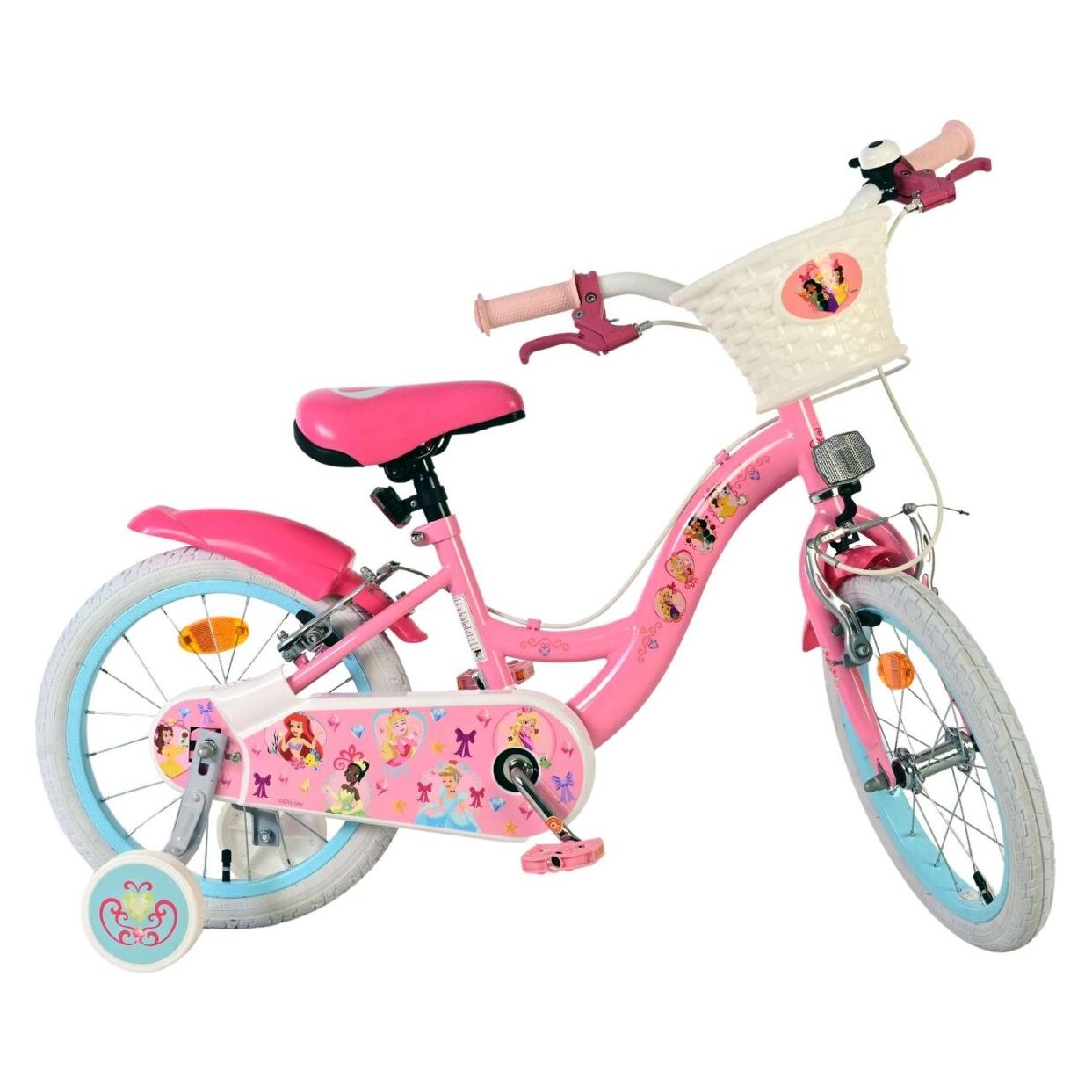 Volare Magic Royals Kinderfahrrad für Mädchen, 16 Zoll, rosa mit Handbremsen (16") (76675193)