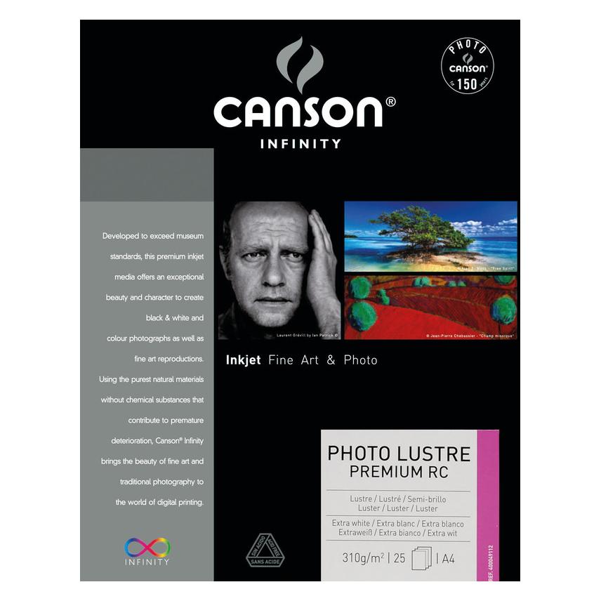 Canson Infinity Fotopapier Photo Lustre Premium RC (310 g/m², A4, 25 Stk.) (400049112)