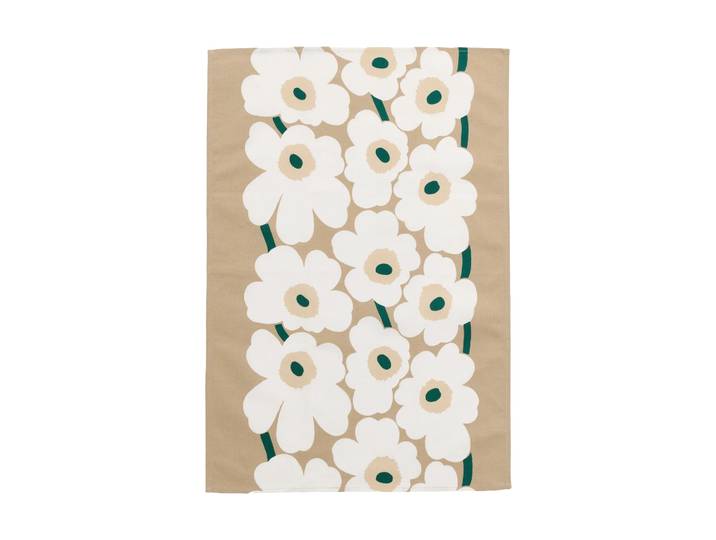 Marimekko Serviette de cuisine Unikko 47x70 cm Sand-white-hay-emerald