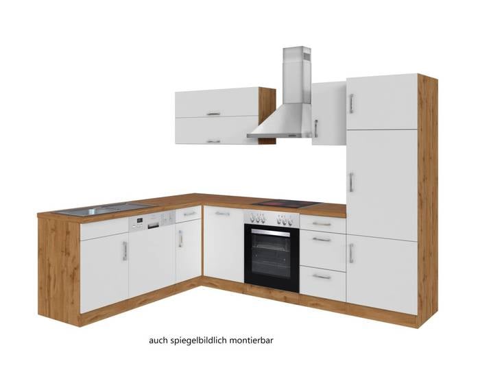 Held Möbel Eck-Küchenzeile SORRENTO, Weiß, Holznachbildung
