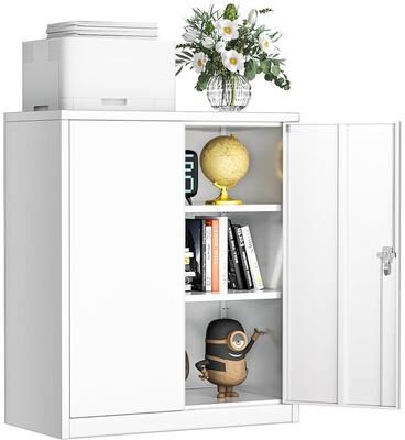 SUNCROWN 36 inch Metal Office File Storage Cabinet Locker with Locking Doors and Adjustable Shelves for Home Office, Garage, Pantry
