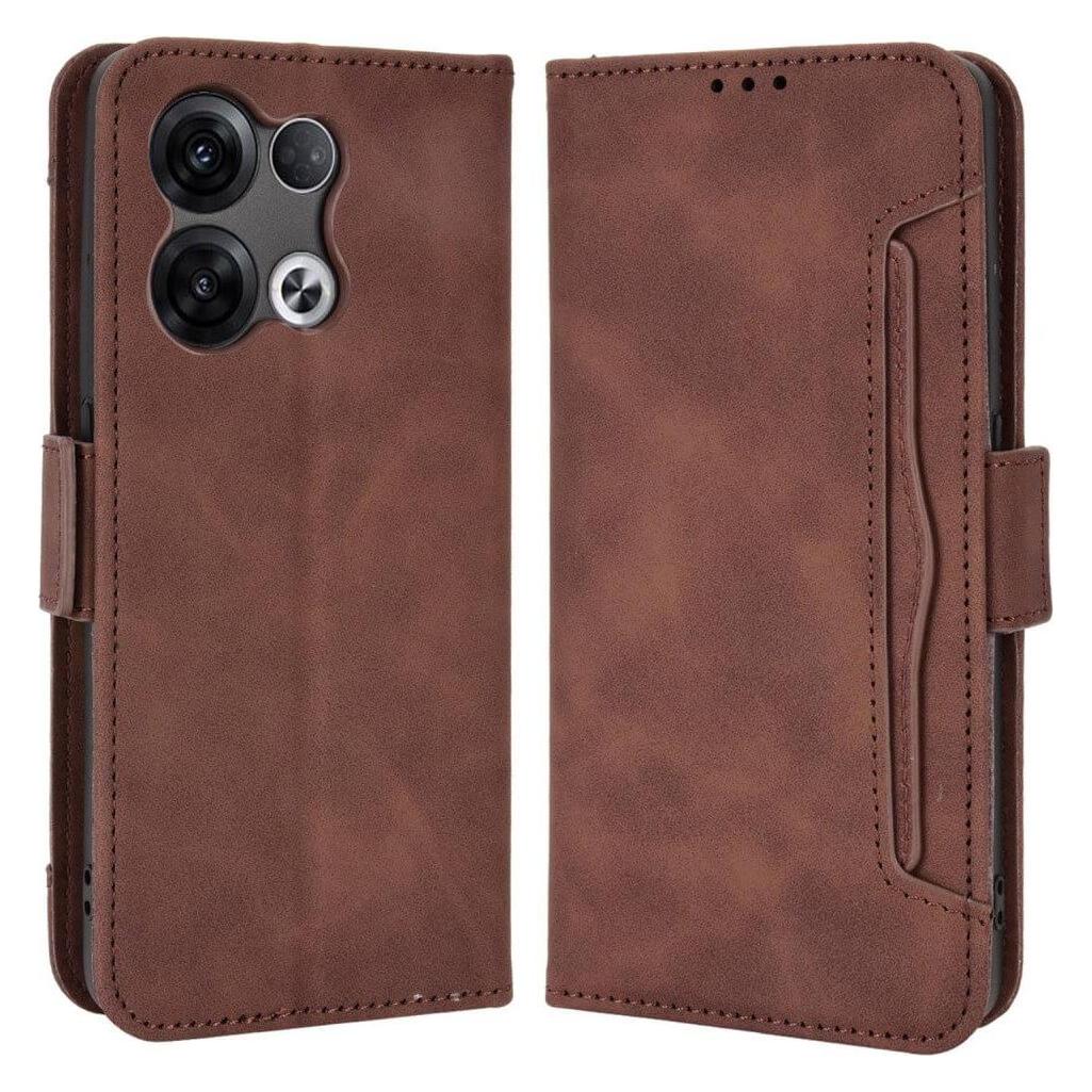 Cover-Discount OPPO Reno8 Pro - Etui mit vielen Kartenfächer braun (OPPO Reno8 Pro) (104003402B)