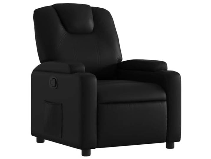 Heofavd Relaxesessel mit Liegefunktion Kunstleder TV Sessel Schwarz