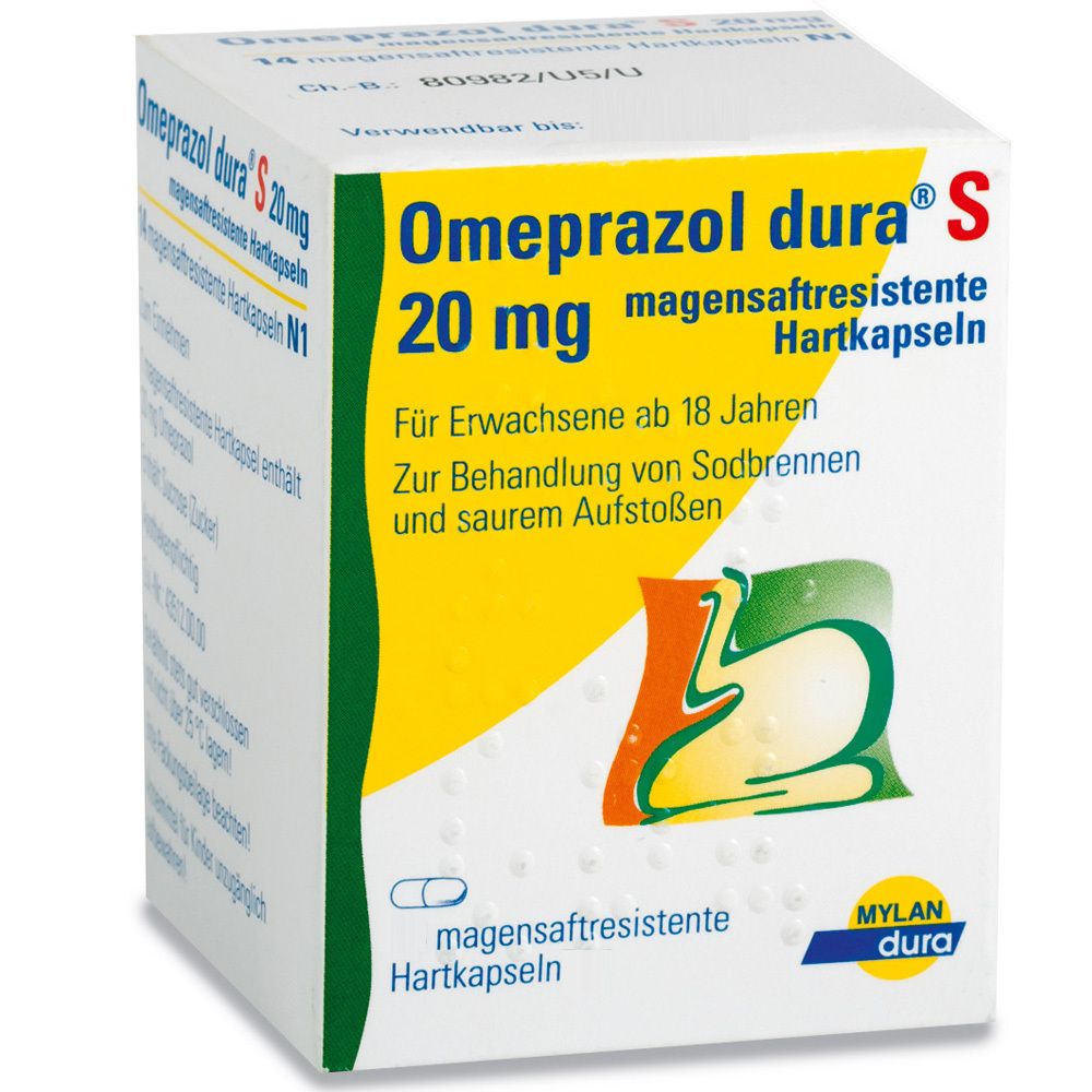 Omeprazol dura S 20 mg magensaftresist.Hartkapseln 7 St Magensaftresistente Hartkapseln