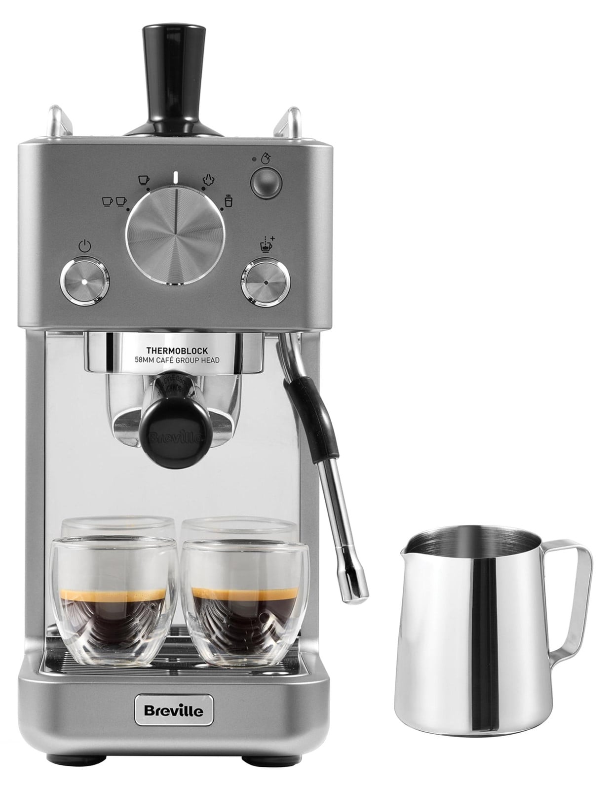 Breville Barista-Espressomachine Slimline met ingebouwde melkopschuimer