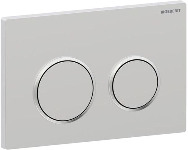Geberit Kappa 21 Betätigungsplatte 115240KN1 matt/hochglanz/mattverchromt, für 2-Mengen-Spülung, oben/vorne, Kunststoff