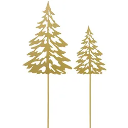 Metallstecker "Bäume", 12 cm und 18 cm, 2 Stück