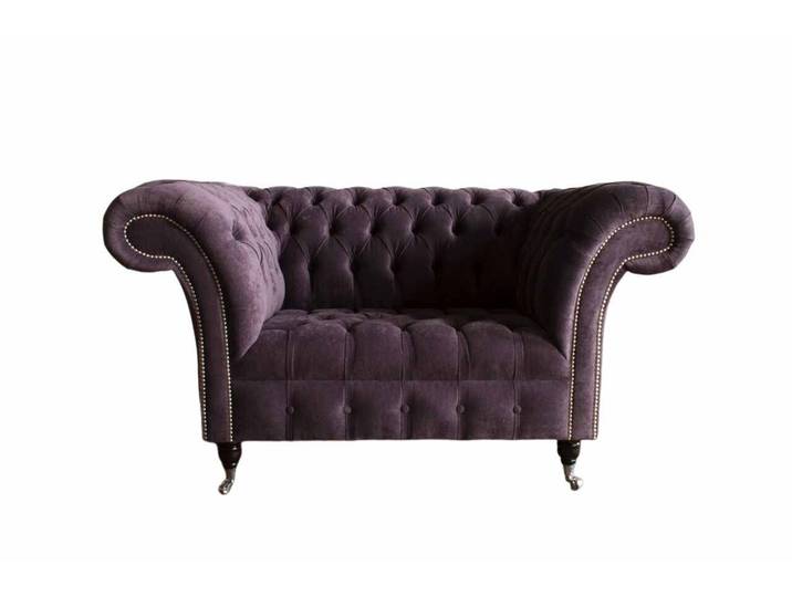 Xlmoebel Chesterfield-Sessel Luxus Samt Einsitzer Sessel für Wohnzimmer und Couchen (1-St., Einsitzer), Made in Europa