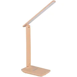 Tischlampe Touchdimmer Leselampe Tischleuchte Wohnzimmerleuchte, Kunststoff pfirsichfarben, 1x LED 6W 350Lm 3000K, 4000K, 6500K, H 56,5 cm