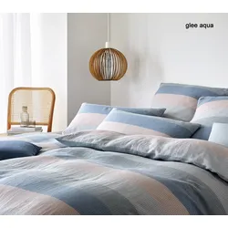Elegante Bettwäsche Glee - 135x200 cm + 40x80 cm	glee aqua
