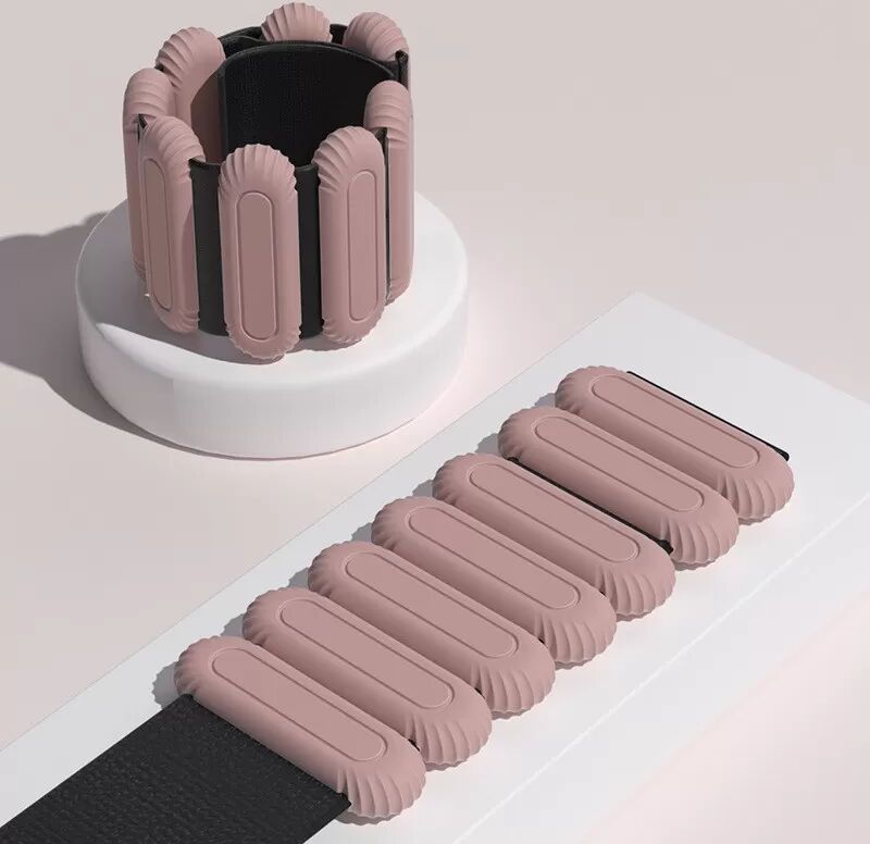 INF Ensemble de bracelets lestés en silicone (paire de 0,9 kg) - Rose
