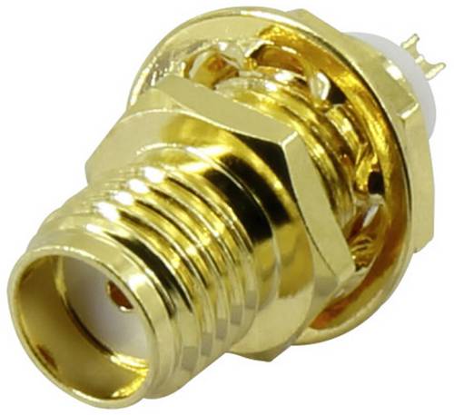 TRU Components SMA-KHC-RG174 1372235 SMA-Steckverbinder Buchse, Einbau vertikal 50Ω 1St.